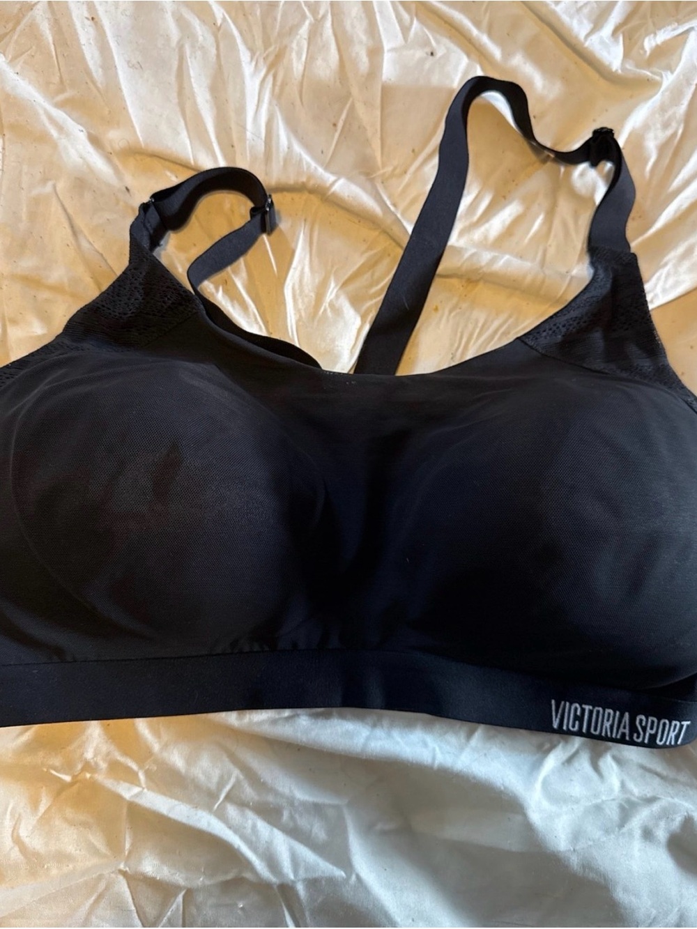 Black Padded Low-Impact Sports Bra